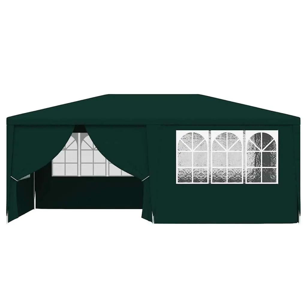 Party Tent 4x6m Green Outdoor Canopy Gazebo with Side Walls Windows and Door Panels