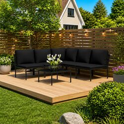 Enhance Your Outdoor Space with 6-Piece Lounge Set