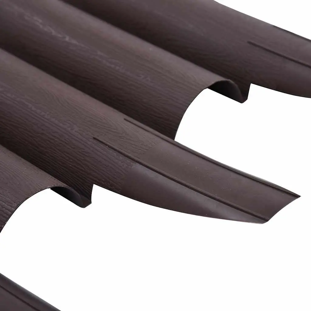 Lawn Edging 36 pcs Brown 10m Log Design Garden Border Fence PP Plant Bed Edge