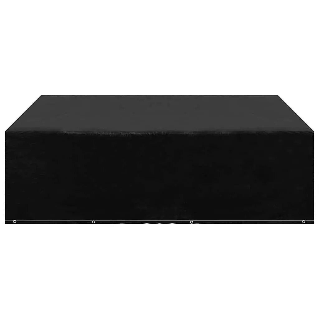 Garden Furniture Cover 250x250x70cm Black Water-resistant Polyethylene with 12 Eyelets