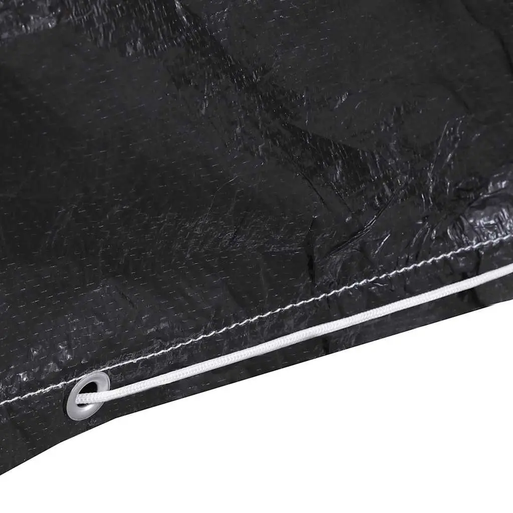 Garden Furniture Cover 250x250x70cm Black Water-resistant Polyethylene with 12 Eyelets