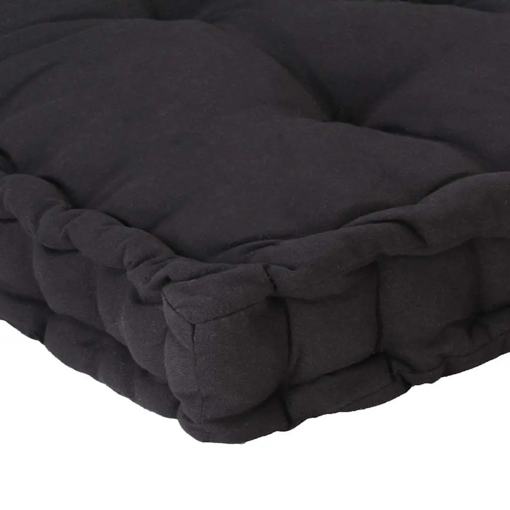 Pallet Floor Cushion 120 x 80 cm Black Cotton Soft Padding for Outdoor Garden Patio Sofa Lounger Seat Pad