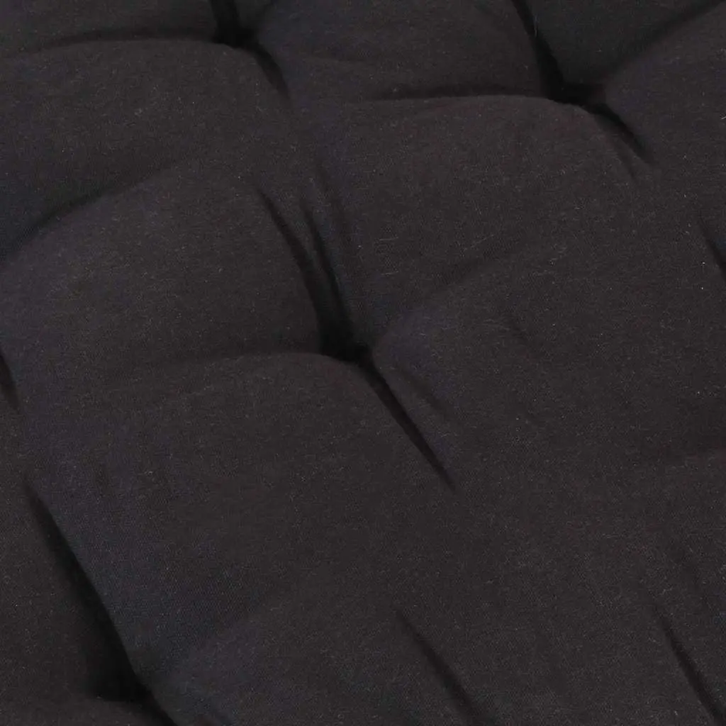 Pallet Floor Cushion 120 x 80 cm Black Cotton Soft Padding for Outdoor Garden Patio Sofa Lounger Seat Pad
