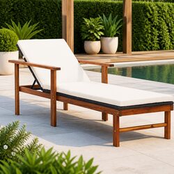 Stylish Sun Lounger with Cushion for Your Outdoor Space