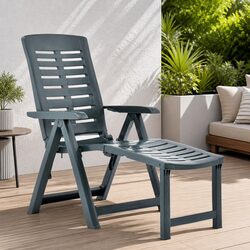 Adjustable Backrest Folding Sun Lounger for Patios