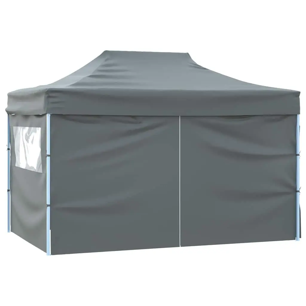 Folding Party Tent 3x4m Outdoor Canopy with 4 Sidewalls UV and Water Resistant Steel Frame