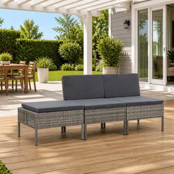 Outdoor Lounge Set: 3-Piece Modular Furniture for Your Garden