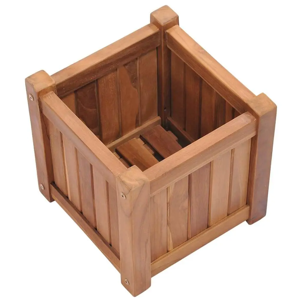 Raised Garden Bed Planter 30x30x30 cm Outdoor Wooden Box Weather Resistant Durable