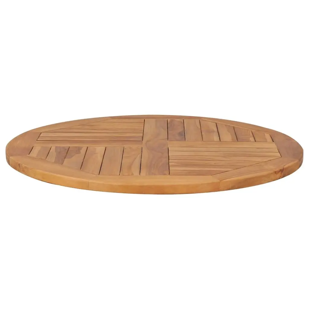 Solid Teak Wood Round Table Top 80cm Diameter Durable Weather Resistant Smooth Finish