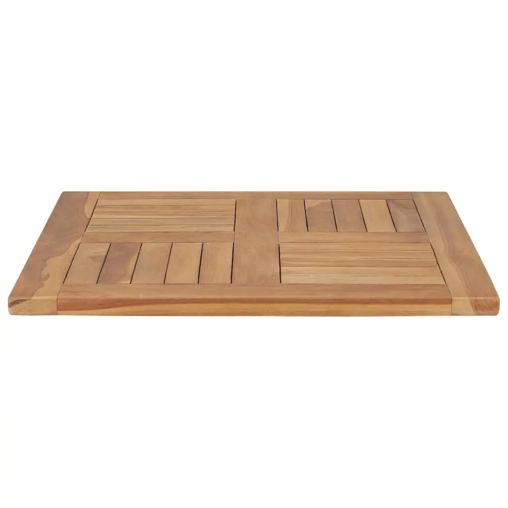Solid Teak Wood Table Top 60x60cm Brown Smooth Sanded Durable Kitchen Dining Furniture