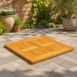 Enhance Your Dining Experience with a 70x70cm Teak Tabletop