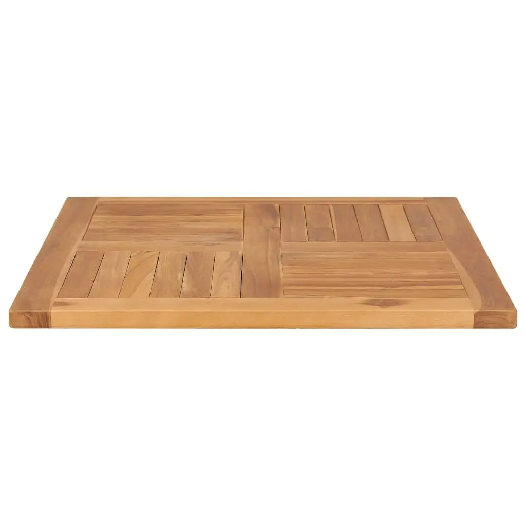 Teak Wood Tabletop 70x70cm Brown Smooth Surface Dining Kitchen Furniture