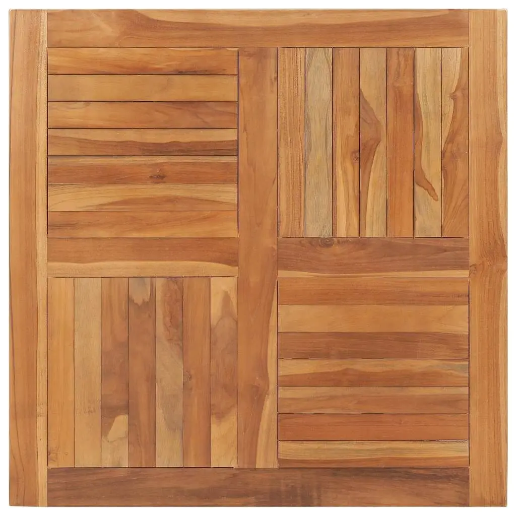 Solid Teak Wood Square Table Top 90x90cm Brown Weather Resistant Easy to Clean