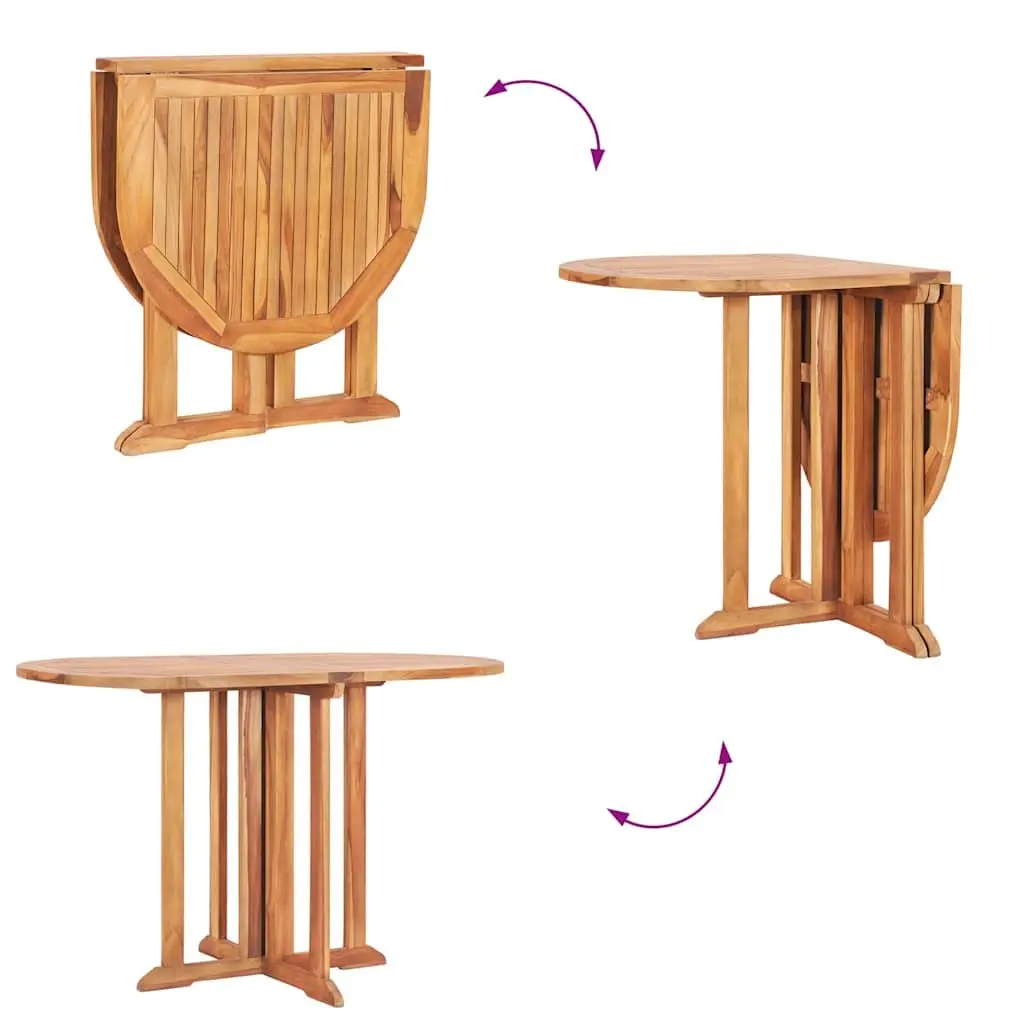 Folding Butterfly Garden Dining Table 120x70x75cm Outdoor Patio Furniture Brown