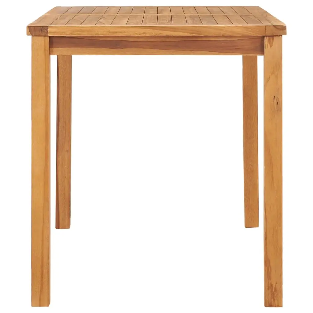 Teak Wood Garden Dining Table 120x70x77cm Brown Water-Resistant Outdoor Furniture