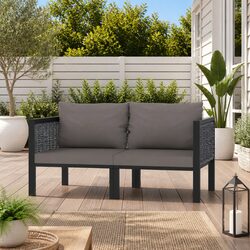 Comfort-Enhancing 2-Seater Garden Sofa - Anthracite