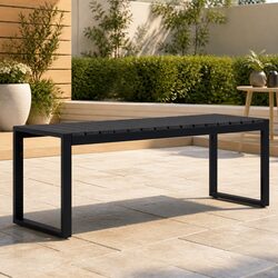Stylish 120.5 cm Black Garden Bench for Outdoor Spaces