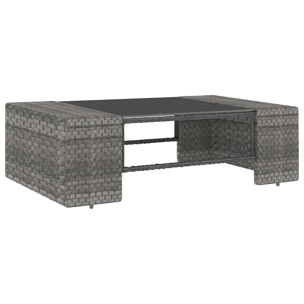 Outdoor Sectional Sofa Lounge Set Grey Poly Rattan Garden Furniture Modular