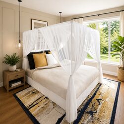 Enhance Your Space with White Mosquito Net Bed Curtains