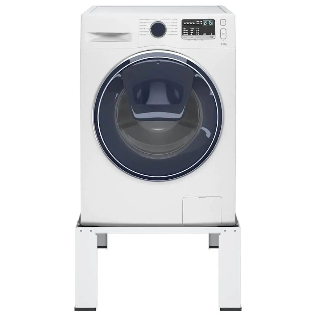 Washing Machine Pedestal Stand Riser White Steel Heavy Duty Laundry Appliance