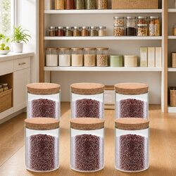 Elevate Your Kitchen with 6 Stylish Glass Storage Jars