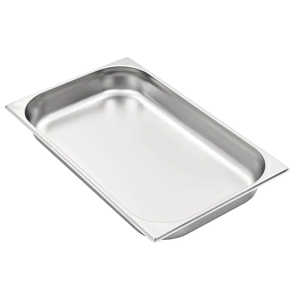 Gastronorm Containers 4 pcs GN 1/1 65 mm Stackable Stainless Steel Steam Table Pans