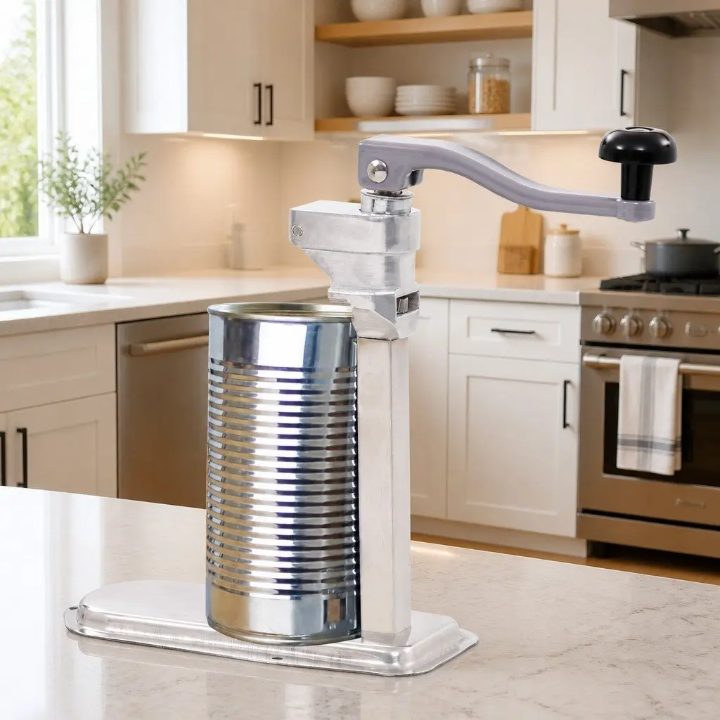 Can Opener 70 cm Aluminum Stainless Steel 360 Degree Rotatable Handle Mounted Tabletop Kitchen Tool