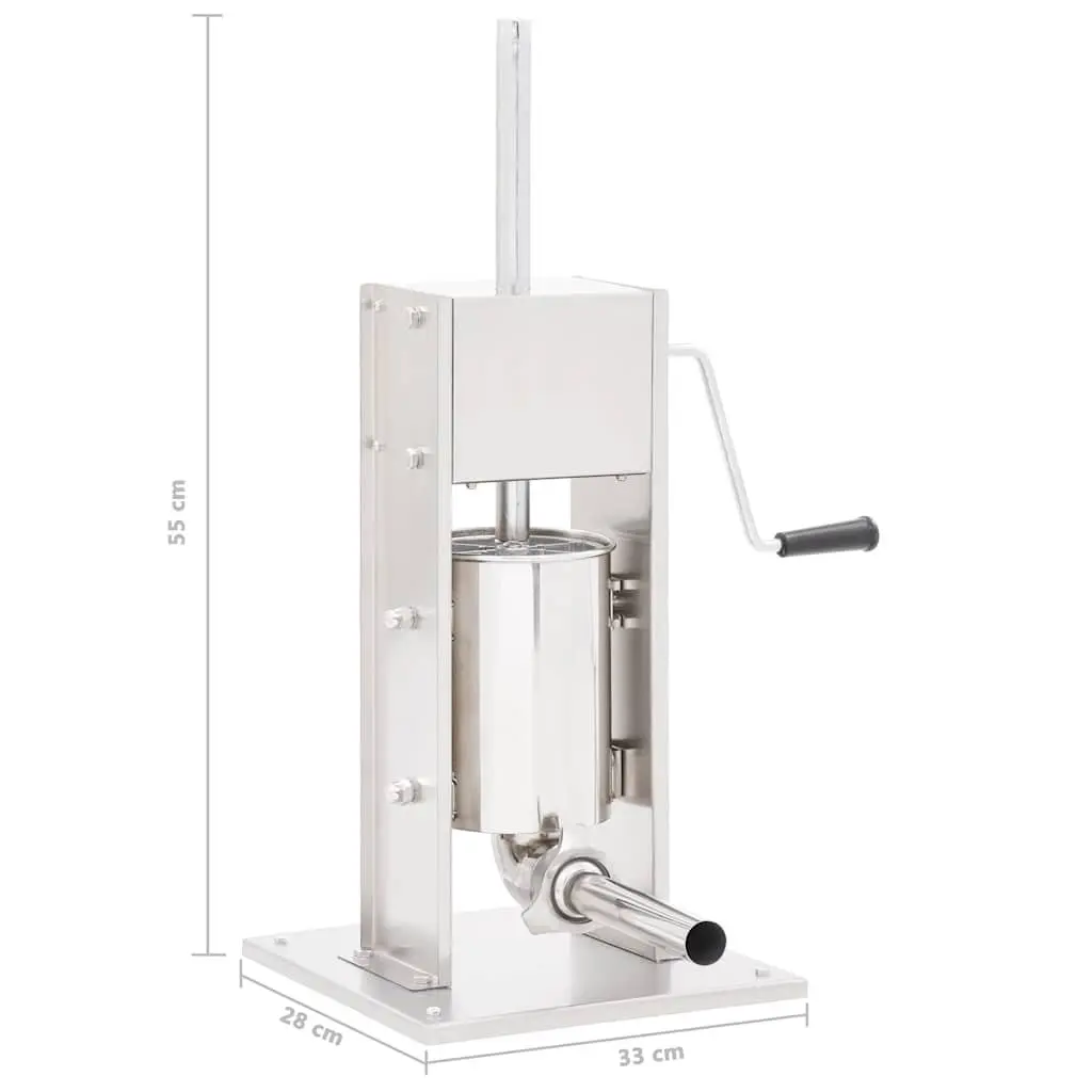 Manual Sausage Stuffer 3L Hopper Hand Crank Meat Filler Stainless Steel Kitchen Tool