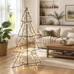 Enhance Your Festive Space with a White Cone Tree