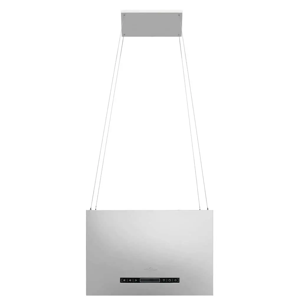 Island Range Hood 55cm Ceiling Mounted Stainless Steel Touch LCD 3 Speed Extraction