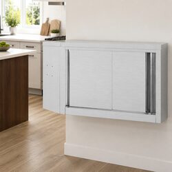 Stylish Grey Wall-Mounted Kitchen Storage Cabinet