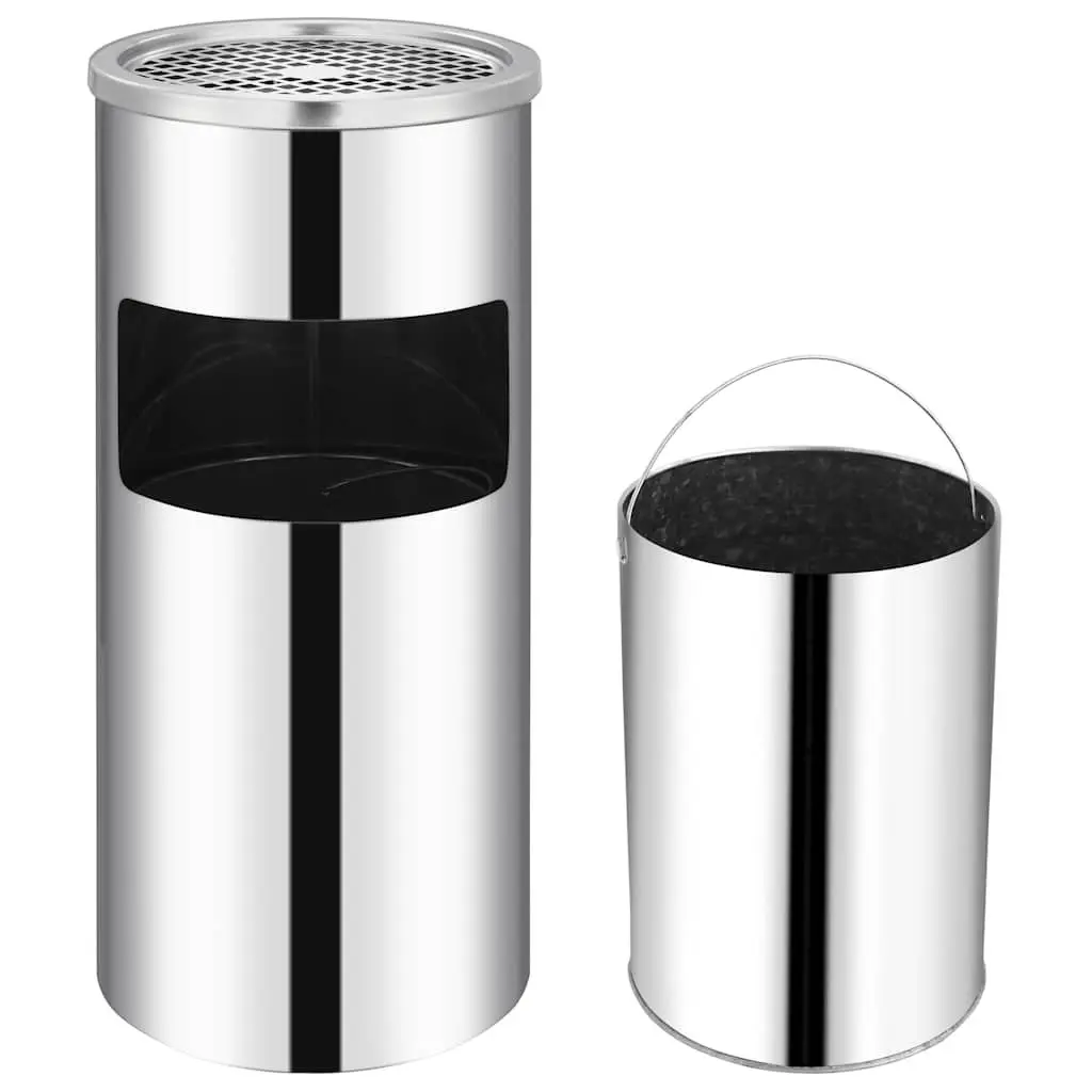 Wall Ashtray Dustbin 26L Stainless Steel Mounted Smoking Accessories