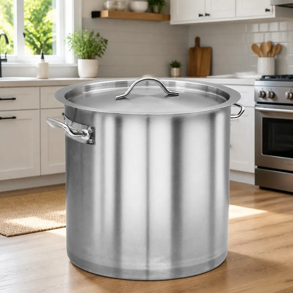 Stock Pot 26L Stainless Steel Large Capacity Kitchen Cookware