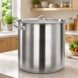98L Stainless Steel Stock Pot for Culinary Spaces
