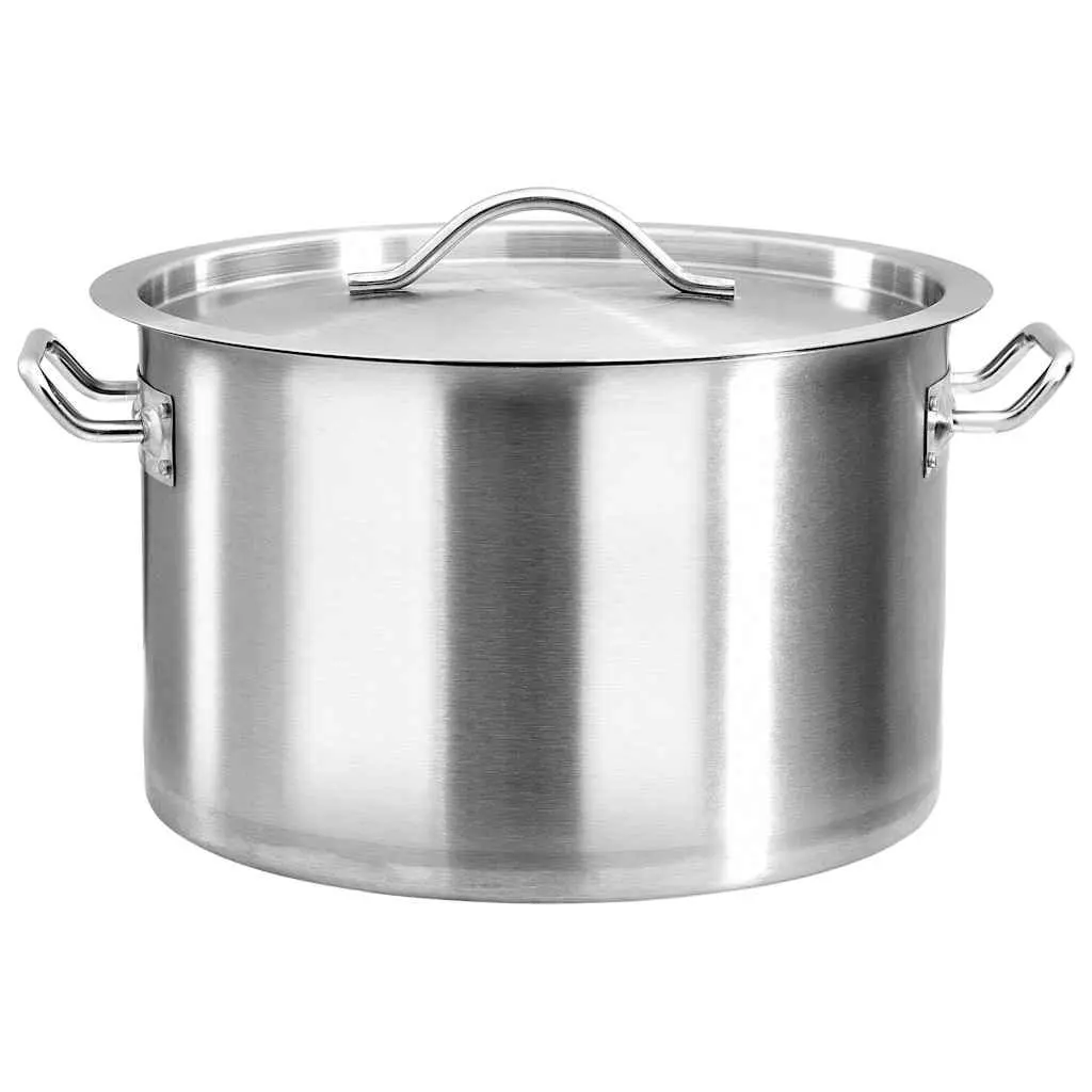 Stock Pot 24L Stainless Steel Large Cooking Catering Kitchen Cookware