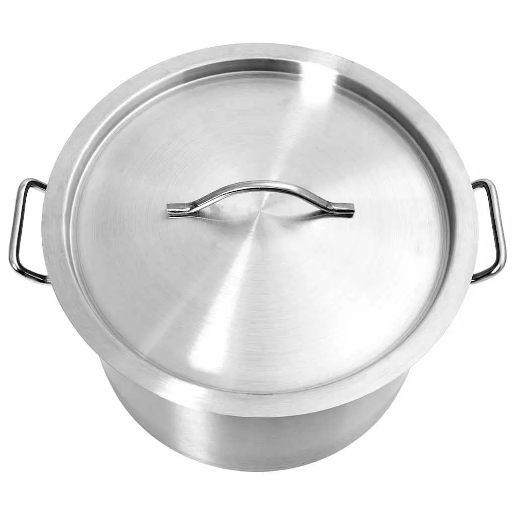 Stock Pot 24L Stainless Steel Large Cooking Catering Kitchen Cookware