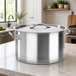 58L Stock Pot in Stainless Steel for Culinary Excellence