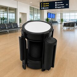 Elevate Your Space with a 200cm Black Retractable Barrier Belt
