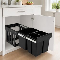 Transform Your Kitchen Space with a 48L Black Waste Bin