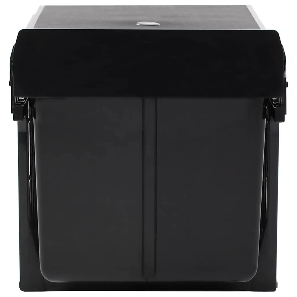 Kitchen Waste Bin 48L Pull-out Soft-Close Black Recycling Sorting