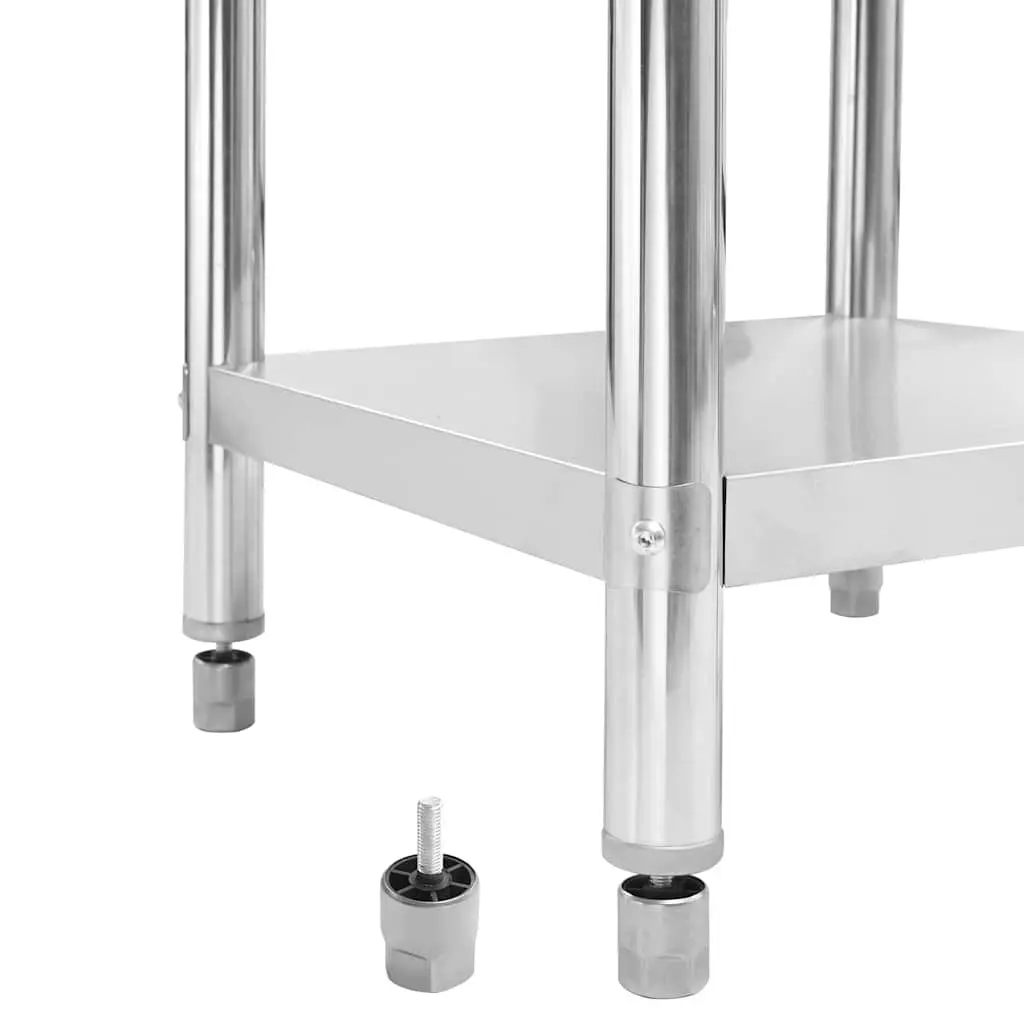 Stainless Steel Kitchen Work Table 120 x 60 x 85 cm Heavy-Duty Food Prep Worktable
