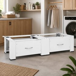 Enhance Your Laundry Space with a White Washer Dryer Stand