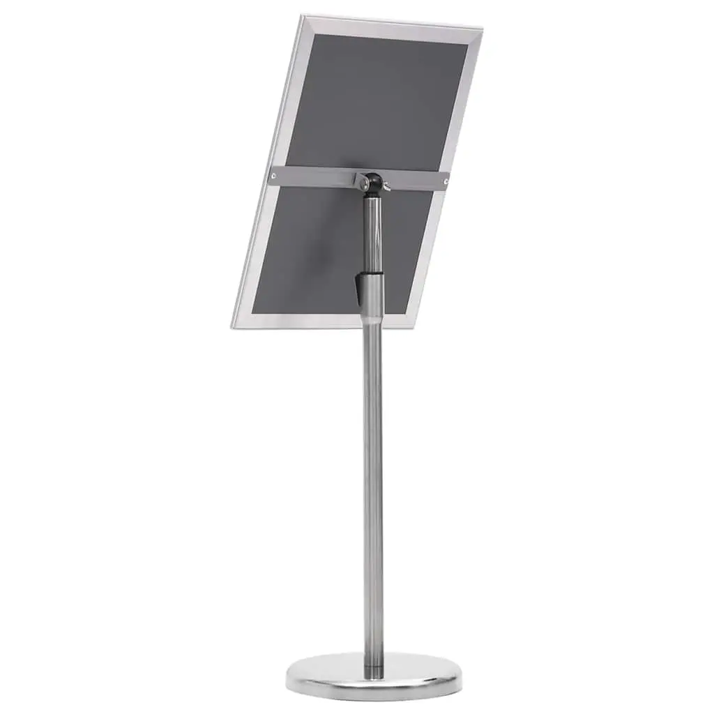 A3 Adjustable Aluminium Display Stand Silver Floor Pedestal Poster Holder