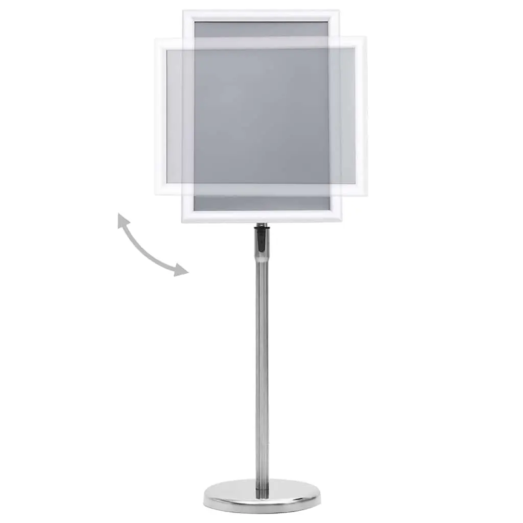 A3 Adjustable Aluminium Display Stand Silver Floor Pedestal Poster Holder