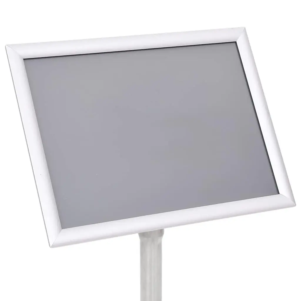 A4 Poster Stand Silver Floor Display Stand Adjustable Rotating Panel Lightweight Aluminium Alloy Frame