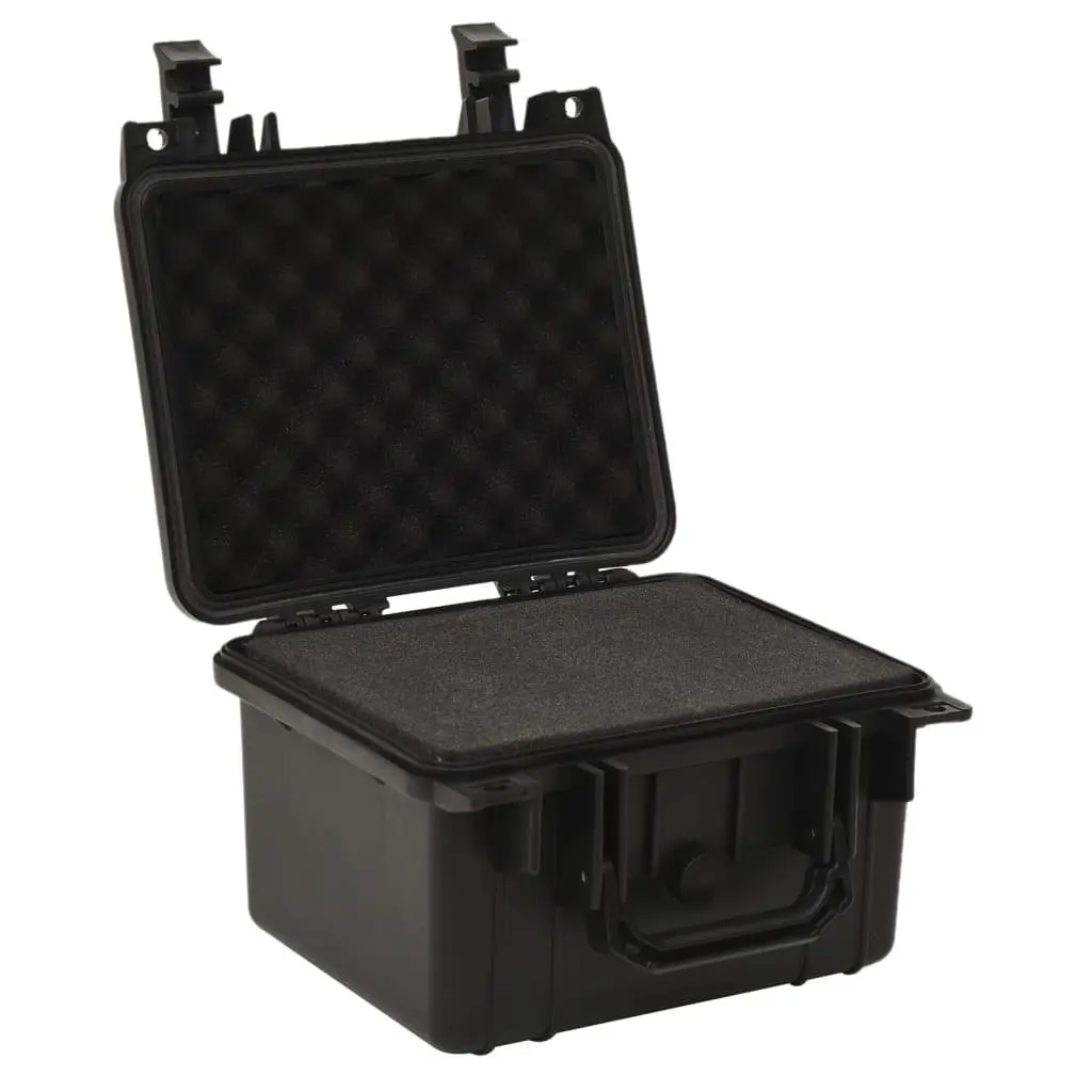 Portable Flight Case Black Camera Equipment Storage Hard Case with Foam Insert Water Resistant Lockable Shock Resistant