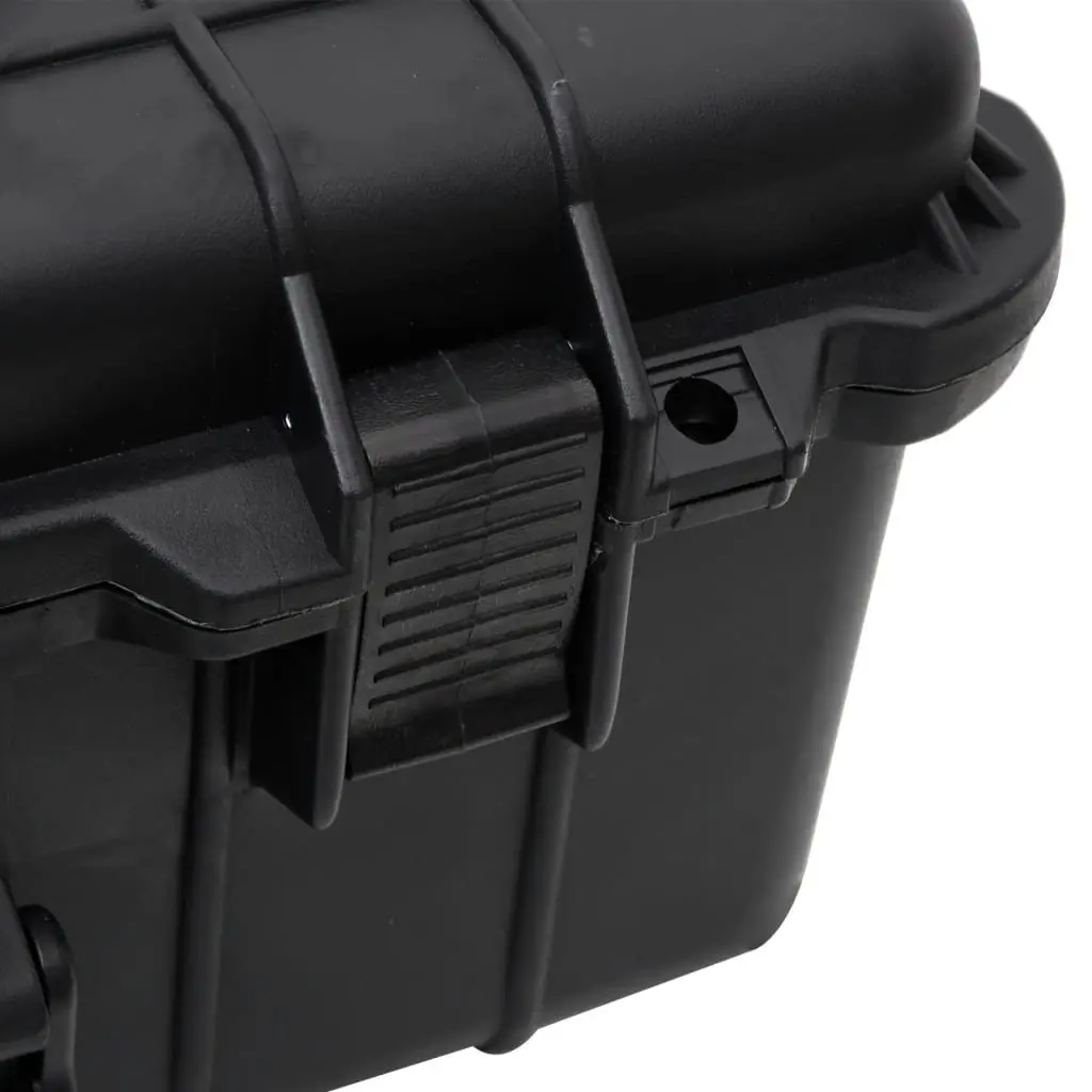 Portable Travel Luggage Hard Shell Black Wheeled Lockable Handle Shock Resistant 63x50x23cm