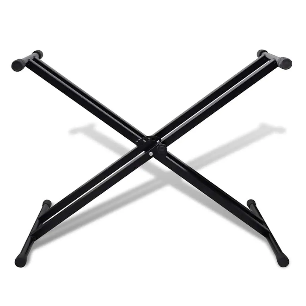 Adjustable Double Braced Keyboard Stand X-Frame Music Performance Heavy Duty