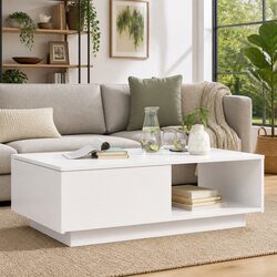 Elevate Your Living Space with a White Rectangular Coffee Table