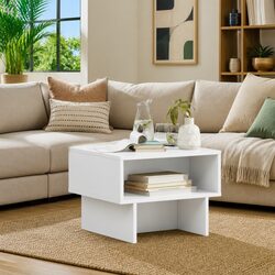Enhance Your Living Room with this Stylish White Coffee Table